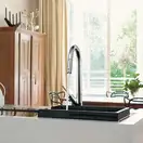 Змішувач для кухні Axor Starck 270 з витяжним душем, золото (10821990)