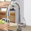 Сенсорный однорычажный смеситель для кухни 1/2 Grohe Zedra Touch (цвет - хром) (30219000) фото 2 Aquada.com.ua