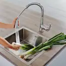 Сенсорный однорычажный смеситель для кухни 1/2 Grohe Zedra Touch (цвет - хром) (30219000) фото 4 Aquada.com.ua