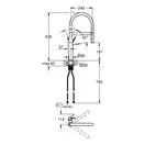 Змішувач для кухні Grohe Essence New висувний дворіжимний аератор, золото (30294GL0)