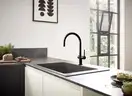 Кухонный смеситель 220, с запорным вентилем, 1jet Hansgrohe Talis M54 (цвет - чёрный матовый) 72805670