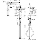 Hansgrohe Talis M54 210 Смеситель кухни, черный хром (72808340)