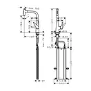 Смеситель для кухни 300 Hansgrohe Talis Select M51, 2jet, sBox (цвет - сталь) 73867800
