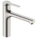 Кухонный смеситель, с вытяжным душем, 2 вида струи Hansgrohe Zesis M33 (цвет - сталь) 74801800
