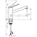 Hansgrohe Zesis M33 Кухонный смеситель, сталь (74802800)