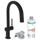 Смеситель для кухни Hansgrohe Aqittura M91 FilterSystem 210, 1jet (цвет - чёрный матовый) 76801670