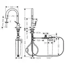 Hansgrohe Aqittura M91 Смеситель для кухни, черный матовый (76803670)