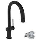Змішувач для кухні Hansgrohe Aqittura M91 FilterSystem 210 1jet pull-out Sbox, Matt Black (76826670)