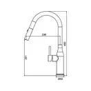 KOER KI-70004-02 Смеситель для кухни, нерж. сталь (KR3385)