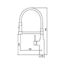 KOER KI-70005-02 Смеситель для кухни, нерж. сталь (KR3388)