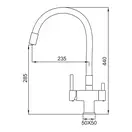 KOER KB-72023-07 Смеситель для кухни, питьевая вода, хром (KR5010)