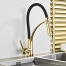 Смеситель для кухни REA GASPAR BLACK GOLD золотой высокий (REA-B1019)