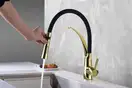 Смеситель для кухни REA GASPAR BLACK GOLD золотой высокий (REA-B1019)