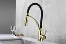Смеситель для кухни REA GASPAR BLACK GOLD золотой высокий (REA-B1019)