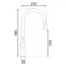 Смеситель для кухни REA NEST BLACK MAT черный (REA-B2057)