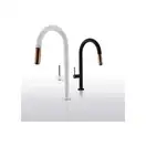 Смеситель для раковины (умывальника) REA APOLLO BLACK/ROSE GOLD черный / розовое золото высокий (REA-B9601)