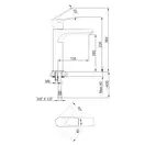 156845539 Azure Змішувач для раковини високий 1/2" Flex колір мідь Adell (156845539)