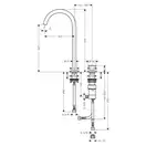Змішувач для умивальника Axor Select 260 на 2 отвори, із донним клапаном push-open, Brushed bronze (48060140)