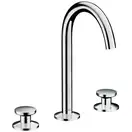 Змішувач для умивальника AXOR ONE Select 170 на 3 отвори з донним клапаном Push-Open, хром (48070000)