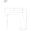 Смеситель для раковины (умывальника) Corsan TRINO BLACK MATT черный низкий (CMB7111BL)