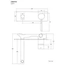 Смеситель для раковини (умывальника) CORSAN LUGO BLACK MATT + BOX  скрытого монтажа (CMB7515BL)