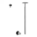 Fima Carlo Змішувач для умивальника з стельовим виливом Fima NomosGo, прихований монтаж, чорний браширований хром (F4181CS)