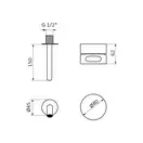 Змішувач для умивальника GRB Incool Chrome, хром (90108000)