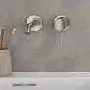 Змішувач для умивальника Grohe Essence New L-Size, зовнішня частина, дамаська сталь (19967DC1)