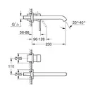 Змішувач для умивальника Grohe Essence New L-Size, зовнішня частина, дамаська сталь (19967DC1)
