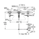 Grohe Змішувач для раковини Eurostyle Cosmopolitan на 3 отвори, хром (20208002)