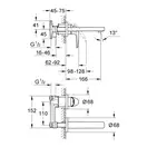 Змішувач для раковини Grohe BauCurve на два отвори S-Size, хром (20288000)