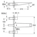 Змішувач для умивальника Grohe Allure Brilliant на 3 отвори, хром (20348000)