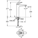 Змішувач на стільницю для раковини XL-розміру Grohe Eurostyle (23570003)