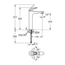 Одноважільний змішувач для раковини  23570LS3 Eurostyle 1/2" XL-розміру  GROHE НІМЕЧЧИНА