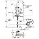 Змішувач для раковини L-розміру Grohe BauLoop New (23763001)