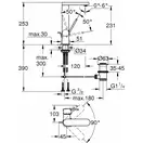 Змішувач для умивальника Grohe Plus L-Size, хром (23851003)