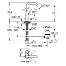Змішувач для умивальника Grohe Essence New L-Size з донним клапаном, brushed cool sunrise (24174GN1)