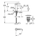 Змішувач для умивальника Grohe Essence New S-Size, хром (24179001)