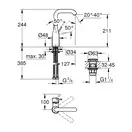 Grohe Essence New Смеситель для умывальника L-Size, хром (24182001)