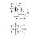 Змішувач для кухні Grohe Eurosmart настінний з виливом, хром (31391003)