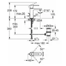 Змішувач для умивальника Grohe Plus S-Size, хром (32612003)