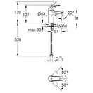Змішувач для раковини GROHE Curve M-Size, хром (32848000)