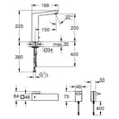 Інфрачервоний змішувач для раковини 1/2 GROHE Eurocube E 220V (36440000)