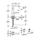 Змішувач для умивальника GROHE Essence E інфрачервоний 1/2, brushed warm sunset (36445DL0)