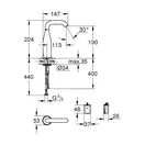 Змішувач для умивальника GROHE Essence E інфрачервоний 1/2, chrome (36446000)