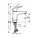 Змішувач для умивальника Hansgrohe Focus E 100 LowFlow з донним клапаном, хром (31603000)
