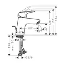 Hansgrohe Logis 70 CoolStart Смеситель для раковины, хром (71075000)