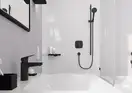 Смеситель для раковины 100 Hansgrohe Logis CoolStart (цвет - чёрный матовый), без донного клапана 71103670