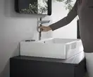 Смеситель для раковины 100 Hansgrohe Logis (цвет - хром), с металлическим сливным гарнитуром 71171000