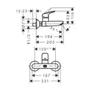 Hansgrohe Logis 150 Смеситель для умывальника, хром (71225000)
